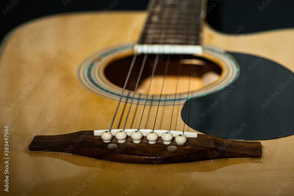 Fototapeta premium beautiful classical guitar closeup