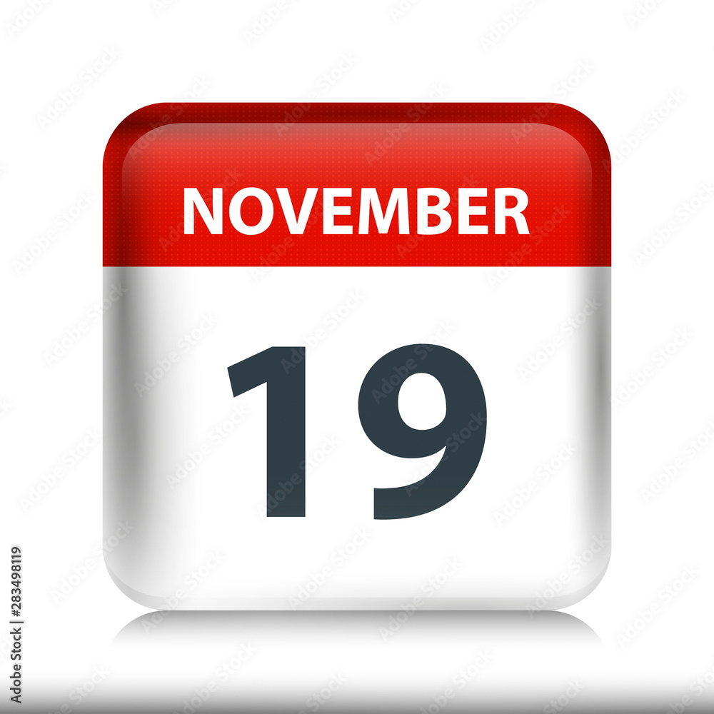 November 19 - Glossy Calendar Icon - Calendar design template November 19 - Glossy Calendar Icon - Calendar design template