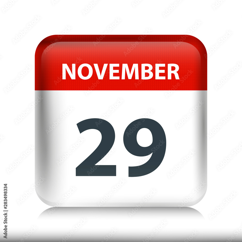 November 29 - Glossy Calendar Icon - Calendar design template November 29 - Glossy Calendar Icon - Calendar design template