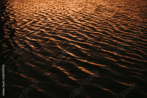 Waves at sunset