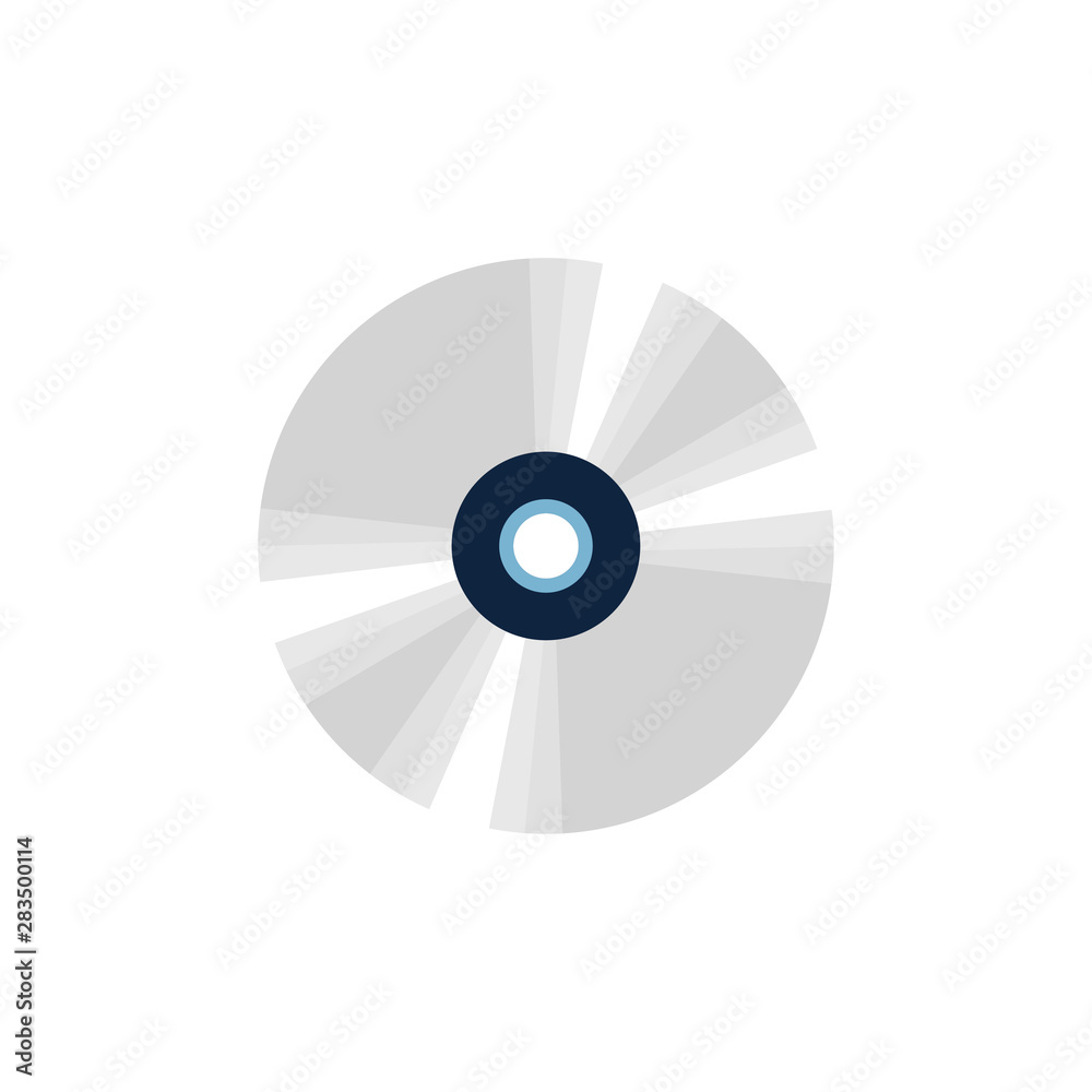 computer disk in flat style on white background computer disk in flat style on white background