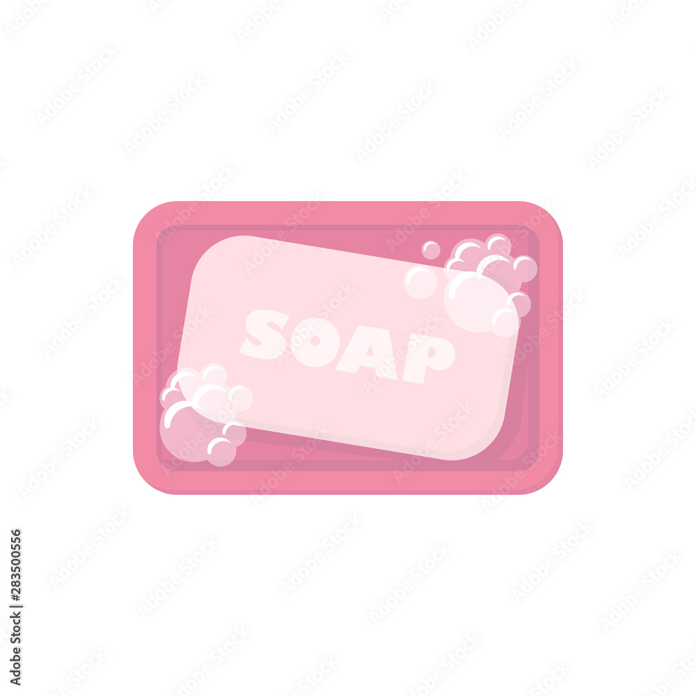 bar of soap in flat, white background bar of soap in flat, white background