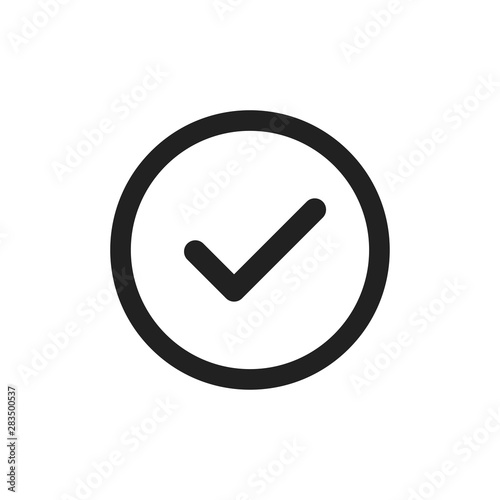 Checkmark vector isolated icon. Check mark success symbol. Complate sign on white background.