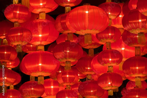 Red Chinese lantern for mid autumn festival celebration