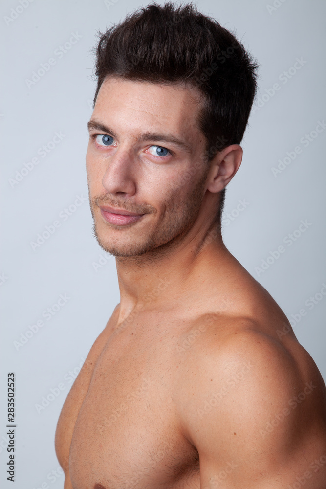 Portrait of an attractive shirtless body builder Portrait of an attractive shirtless body builder