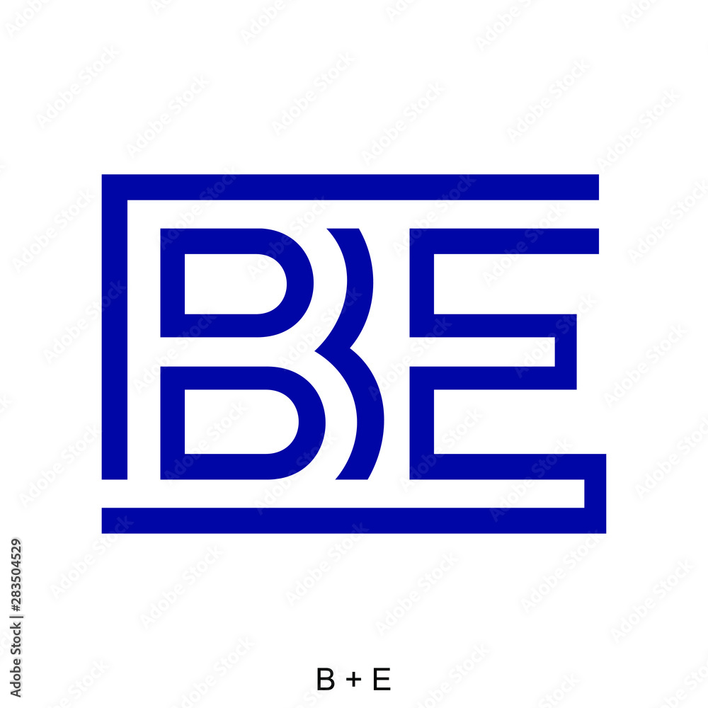 Letter B and E for icon or logo ready to use Letter B and E for icon or logo ready to use