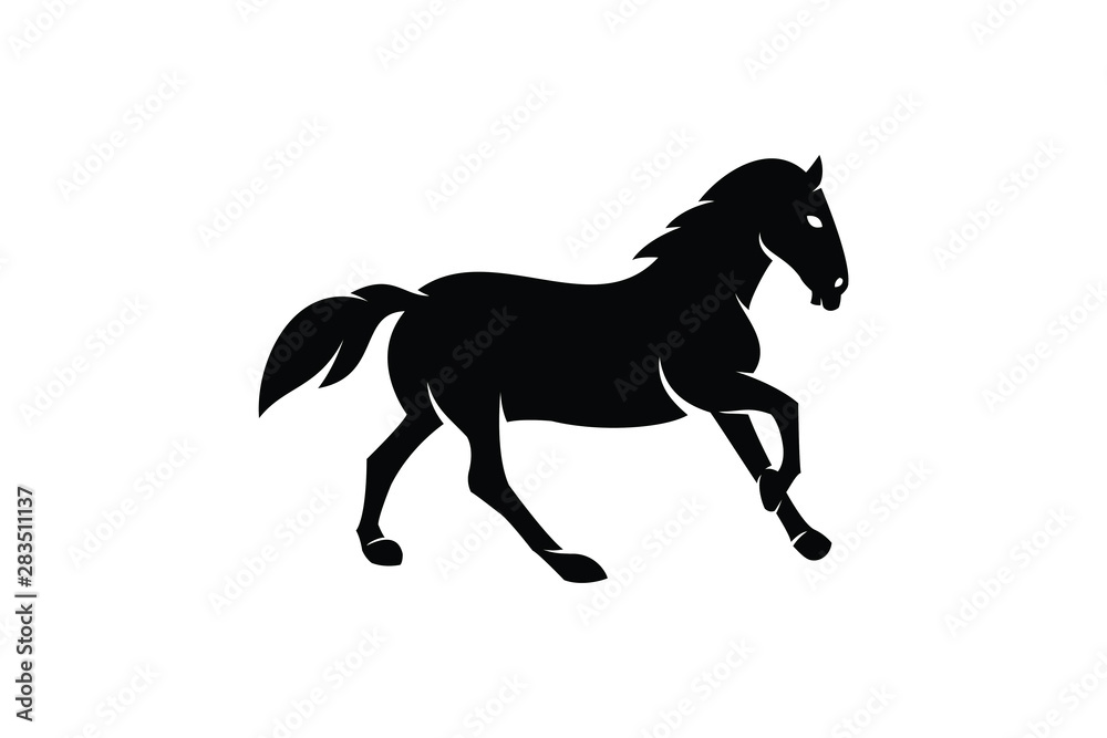 silhouette of animal horse for pet or sport ready to use