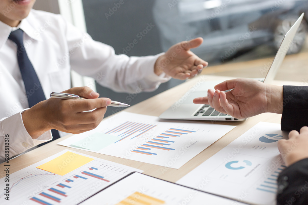 Financial and investment planning, Head of Marketing is analyzing data from the summary graph statistics for executives, business meetings.
