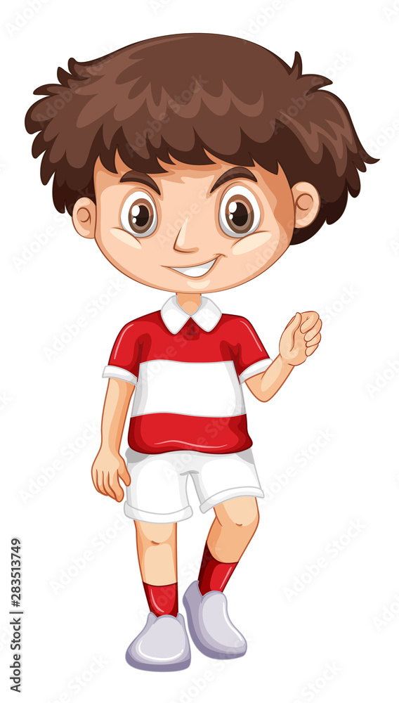 Cute happy smiling child isolated on white background