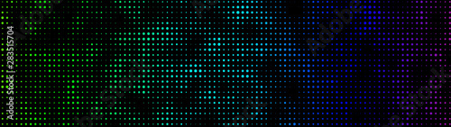 Halftone. Matrix glitch. Cybernetic futuristic background. Big data visualization. Computer Virus. Corrupted code. Vector illustration. © Columbus