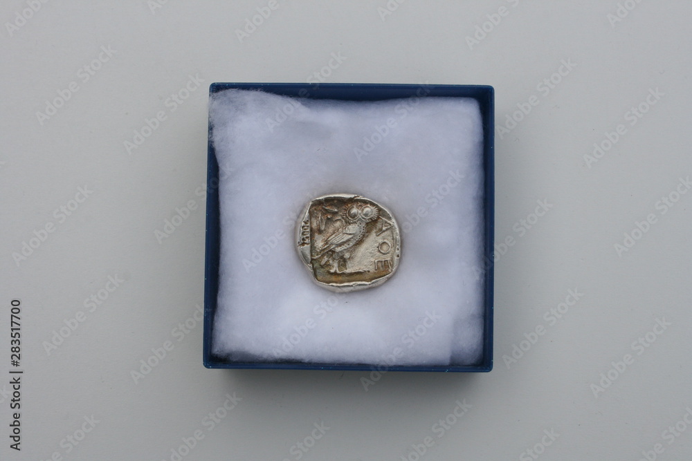 Antike Drachme. Tetradrachme.