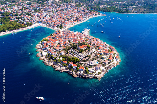 Croatia - Primosten old town aerial view