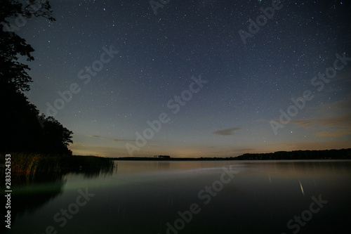 starry sky over the lake