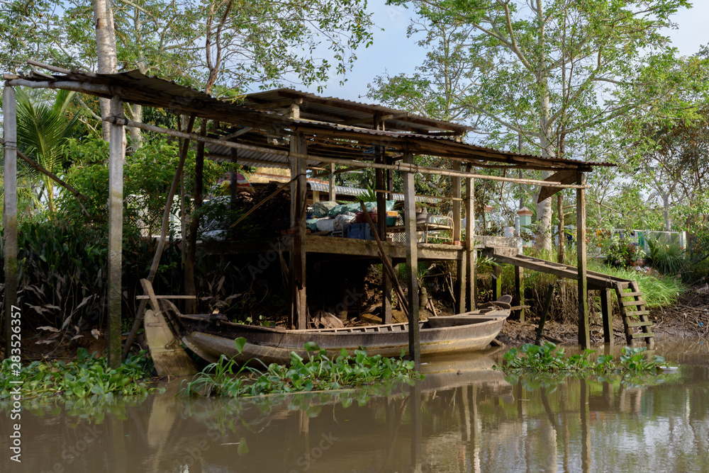 Obraz premium Delta du Mékong, région de Can Tho, Cai Rang Floating Market