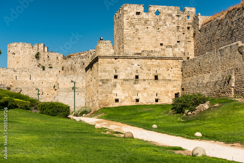 Ancient City Walls and Fortifications in Rhodes, Greece