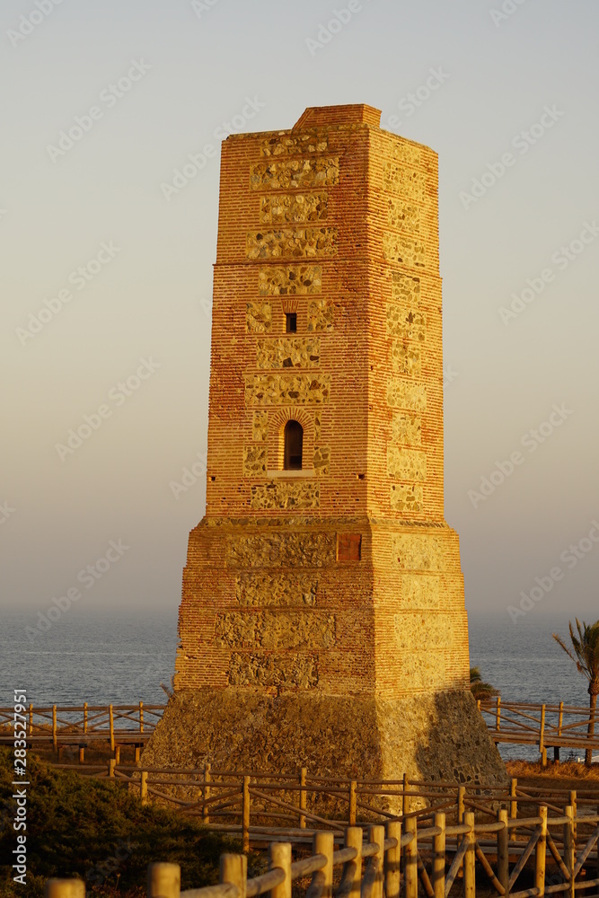 torre vigia de los ladrones playa de cabopino marbella malaga Stock