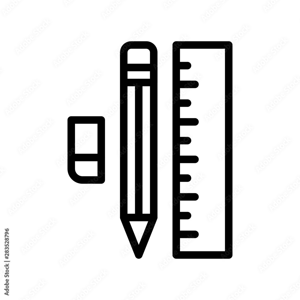 Stationery vector, Back to school line style icon Stationery vector, Back to school line style icon