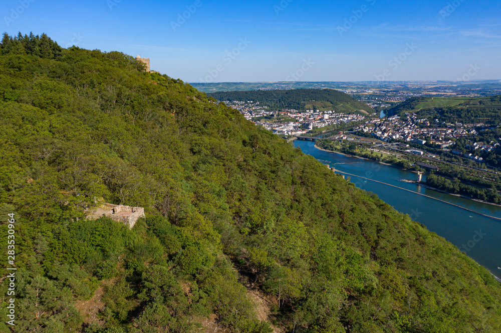 Blick auf den Rhein bei Bingen/Deutschland