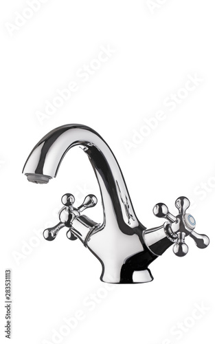 The mixer for the bathroom with handles in a type of a cross