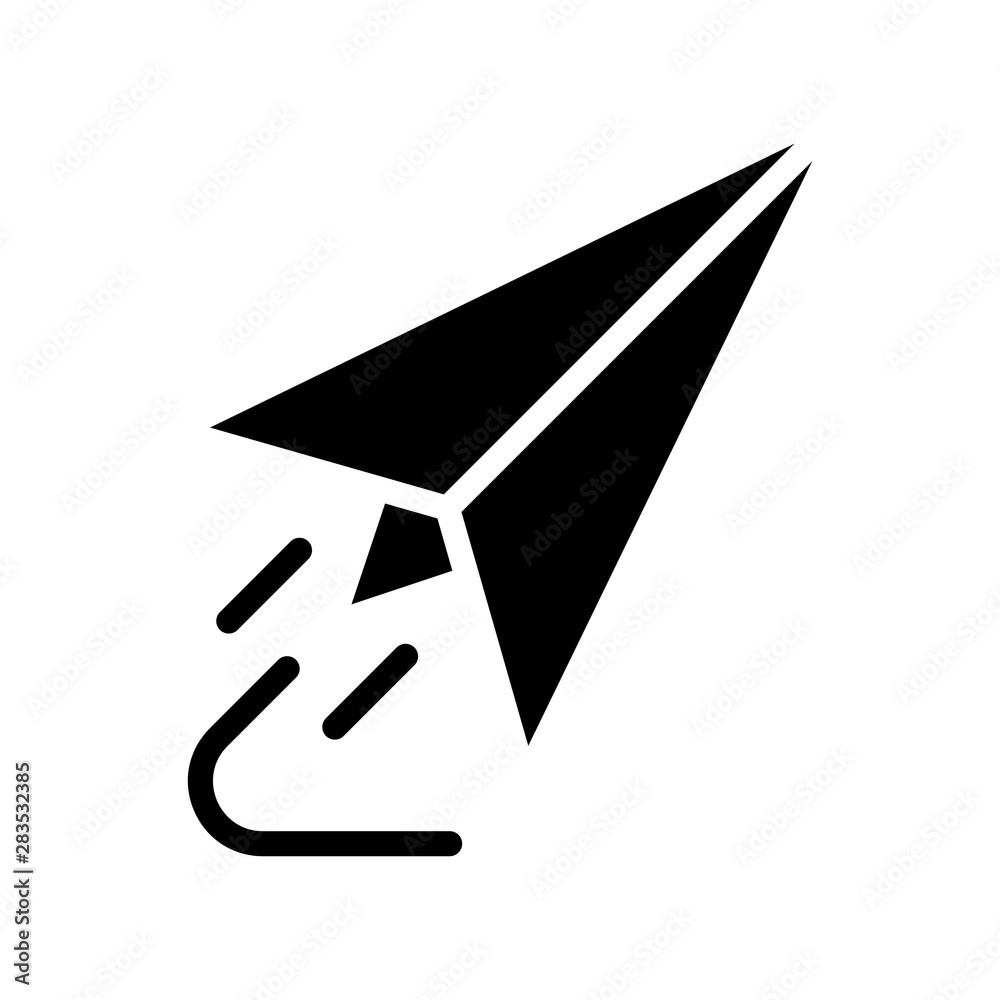 Paper Plane vector, Back to school solid style icon Paper Plane vector, Back to school solid style icon