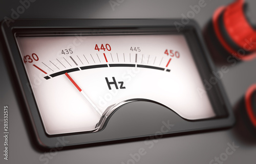 Tableau sur toile Tune music to 432 Hz instead of 440 hertz.