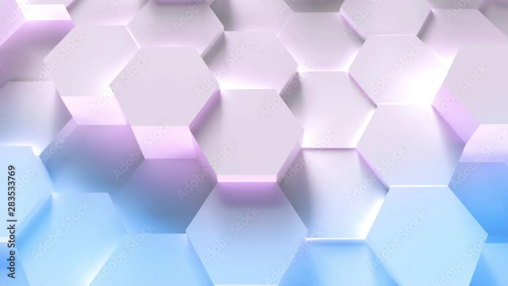 moving technology hexagon pattern background - 4k seamless loop