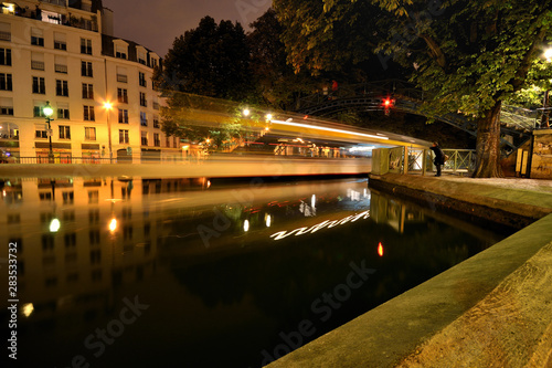 Reflections in the Canal Saint-Martin, Paris