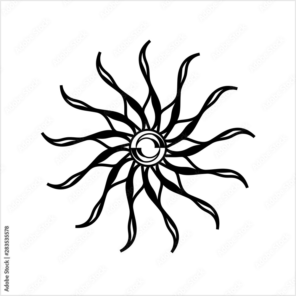 Tattoo Sun, Flame Tribal Tattoo Sun, Flame Tribal