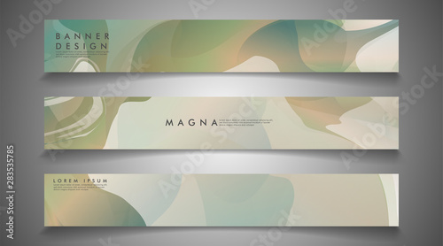 Vector banners with liquid wave background suitable for advertising and so on. technology design. eps 10