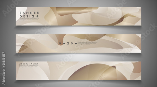 Vector banners with liquid wave background suitable for advertising and so on. technology design. eps 10
