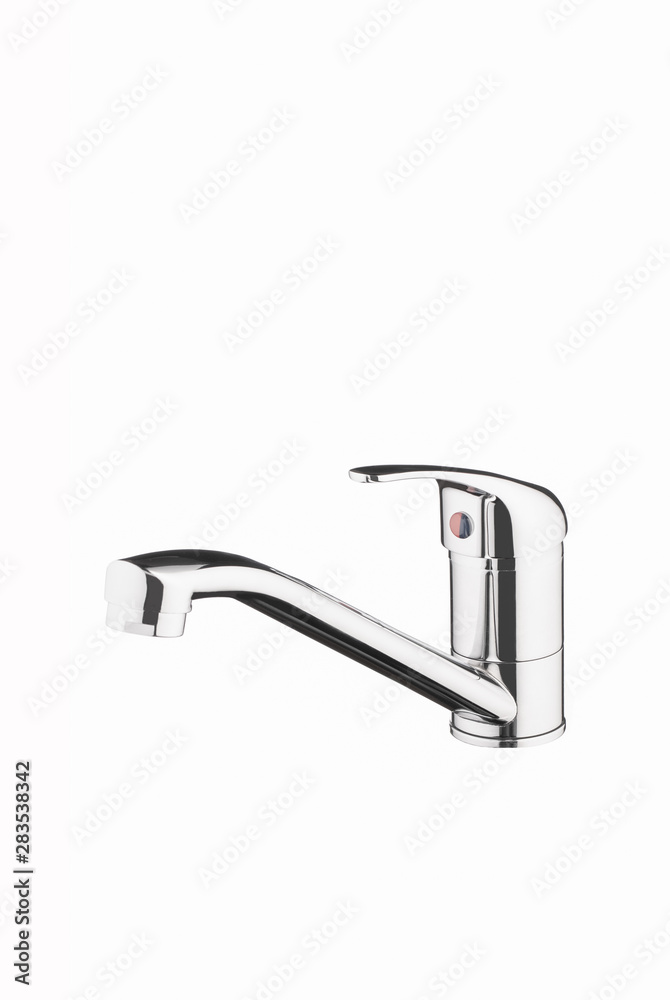 The mixer for a sink with one handle and a long izliv The mixer for a sink with one handle and a long izliv