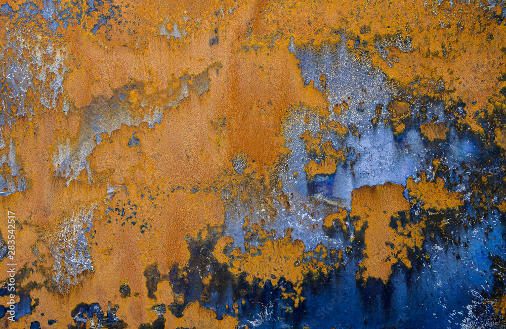 Rusty metal texture as industrial abstract background.