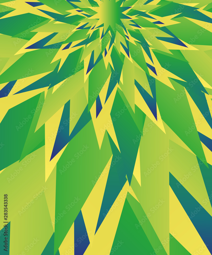 Naklejka premium Abstract background in yellow, blue and green tones. Flower concept