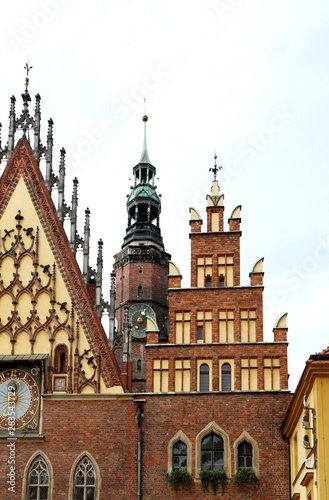 old town square in wroclaw, poland, architecture, city, building, town, church, tower, old, square, castle, cathedral, landmark, street, gothic, history,