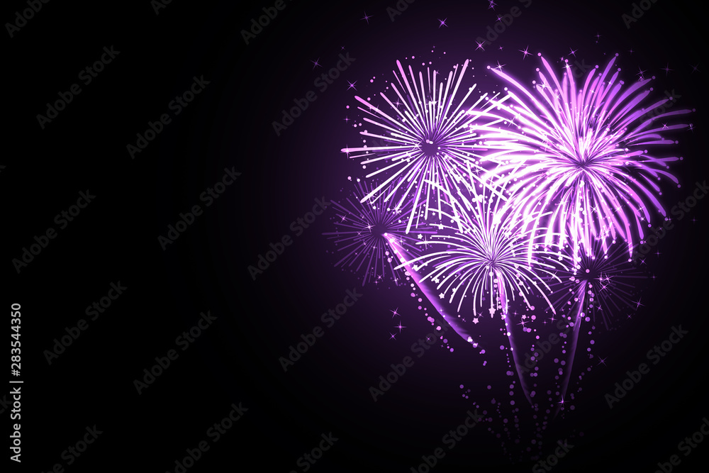Fototapeta premium Fireworks in the festival of happy celebrations