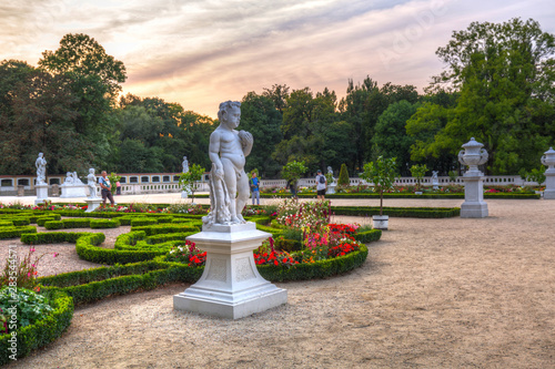 Beautiful gardens of the Branicki Palace in Bialystok, Poland