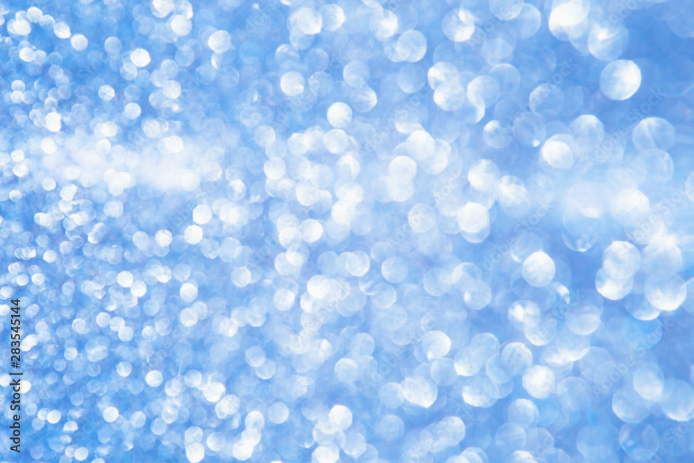Christmas background. Blue Holiday Abstract Glitter background .