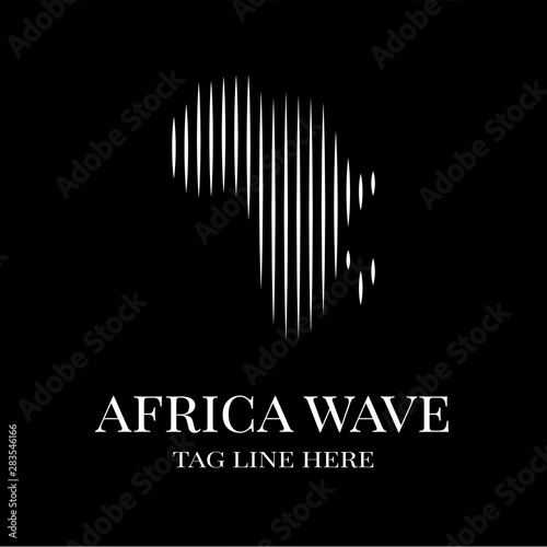 modern African wave logo template designs vector illustration