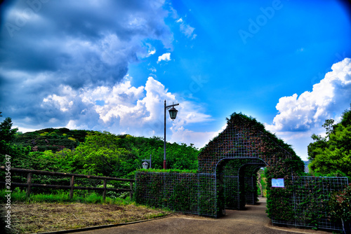 Gate of the Kurihama flower park in Yokosuka city, Japan. photo