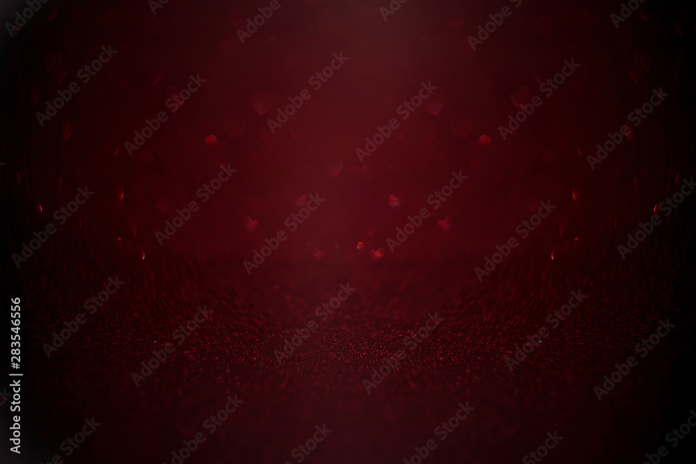 Red background image Blur bokeh Background concept