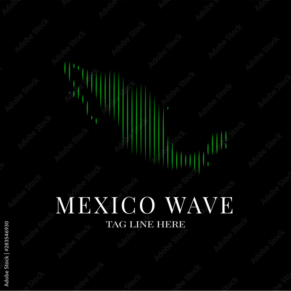 modern mexico wave logo template designs vector illustration simple