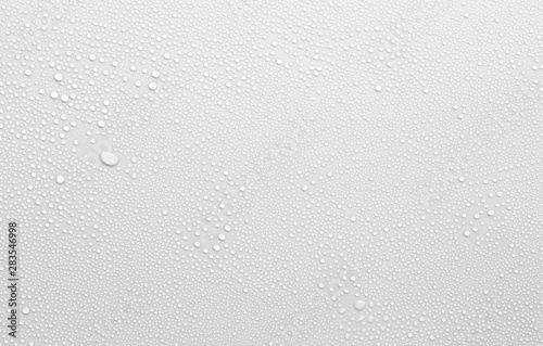 Fotobehang water drop on white surface as background