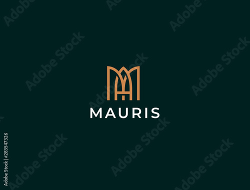 MA or AM. Monogram of Two letters A&M. Luxury, simple, minimal and elegant MA logo design. Vector illustration template. photo