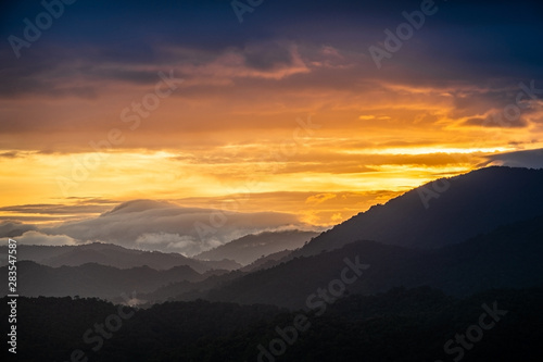 View from Doi Hua Mod. Famous landmark of sunrise in Umphang, Tak, Thailand.