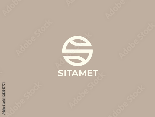 Modern creative  letter S logotype. Abstract business logo. Creative dynamic logotype. Connection symbol.