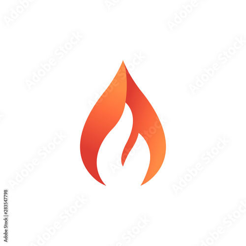 Fire logo. Creative elegant flame logotype. Vector fire icon.