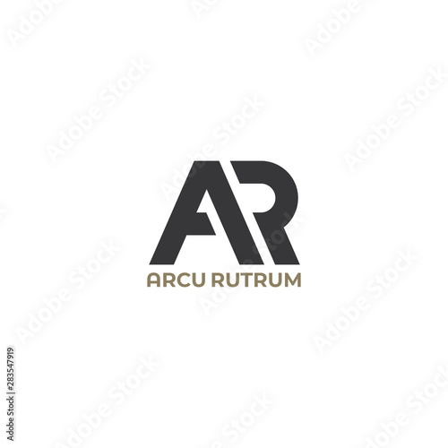 AR. Monogram of Two letters A&R. Luxury, simple, minimal and elegant AR logo design. Vector illustration template.