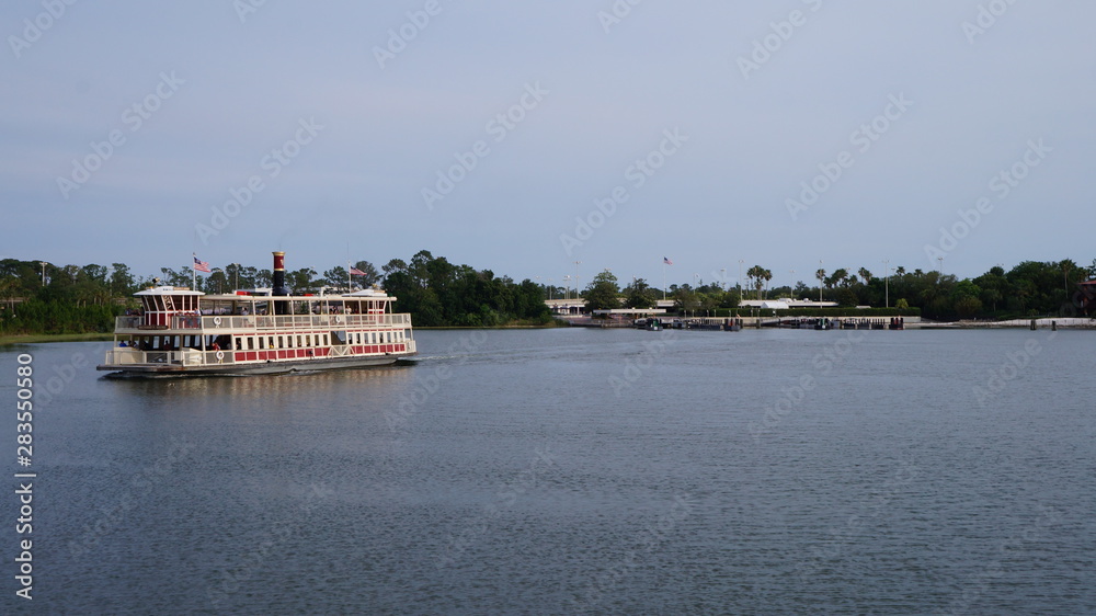 barge on the river