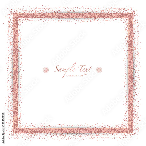 vector frame of pink glitter