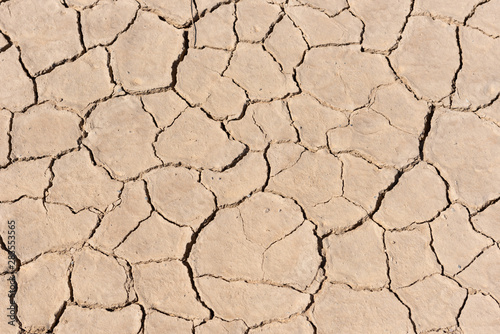 Detail of cracks of the arid soil in the desert of the Death Valley